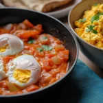 Side-by-side comparison of shakshuka and menemen dishes.