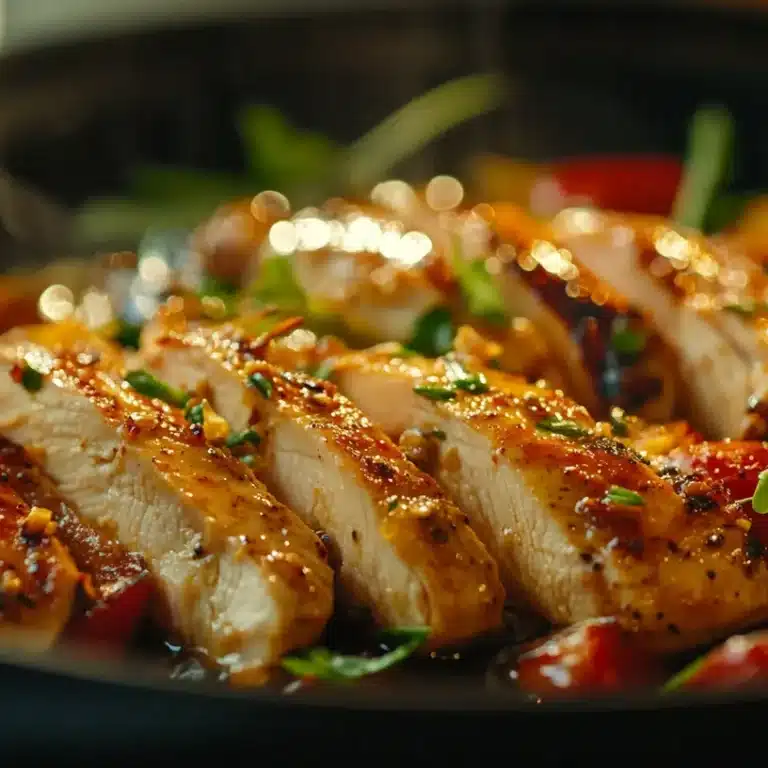Shaved chicken breast cooking in a skillet for cheesesteak