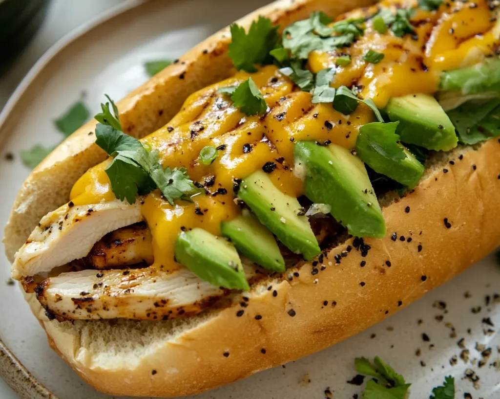 Assembling a California Chicken Cheesesteak