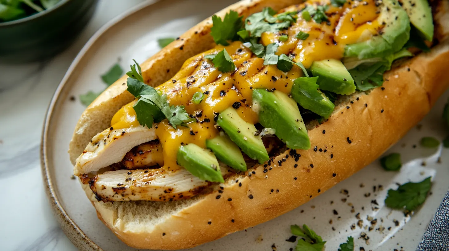 Assembling a California Chicken Cheesesteak