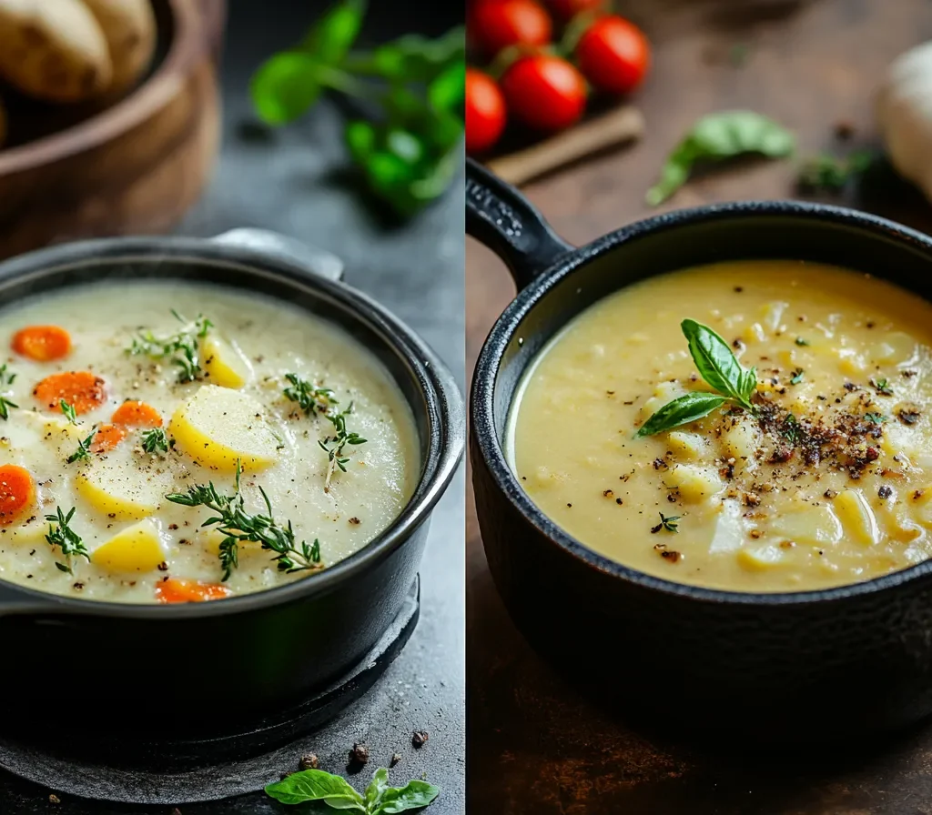 The Ultimate Guide to 4 Ingredient Potato Soup 4 Comparison of cooking methods for 4 ingredient potato soup: stovetop vs. slow cooker.