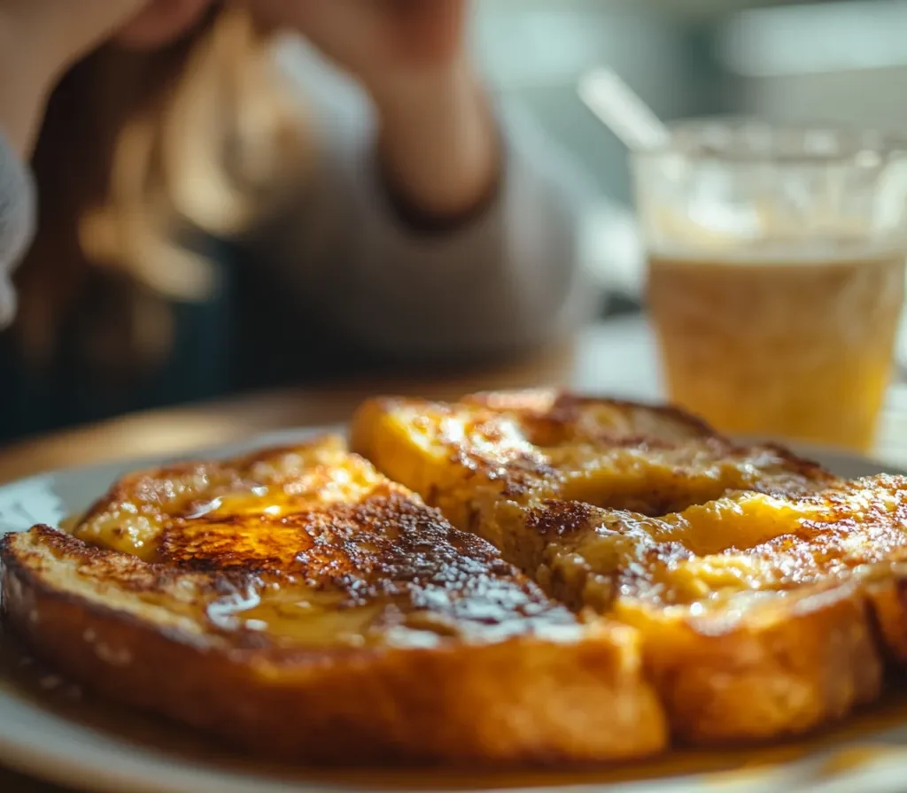 A frustrated cook with ruined French toast