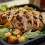 Burger King Chicken Caesar Salad with fresh ingredients