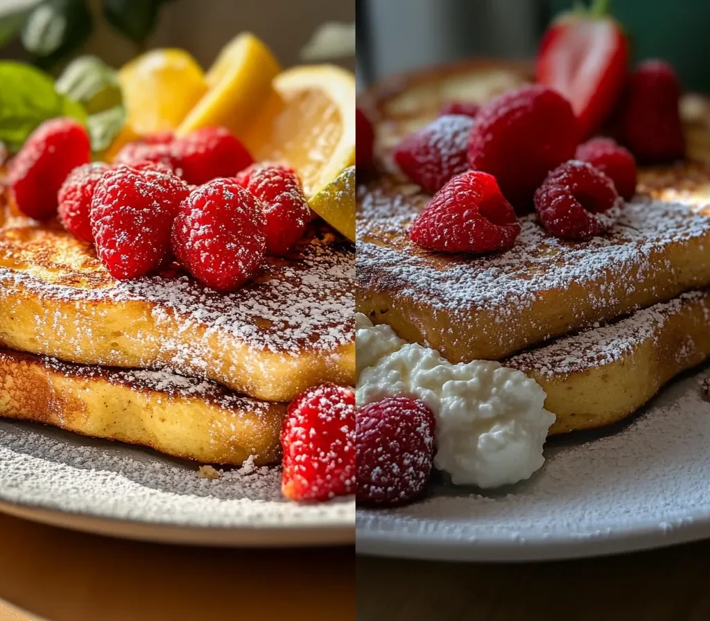 How Many Calories Are in French Toast with Ricotta? A Comprehensive Guide 8 A side-by-side comparison of homemade and restaurant French toast with ricotta.