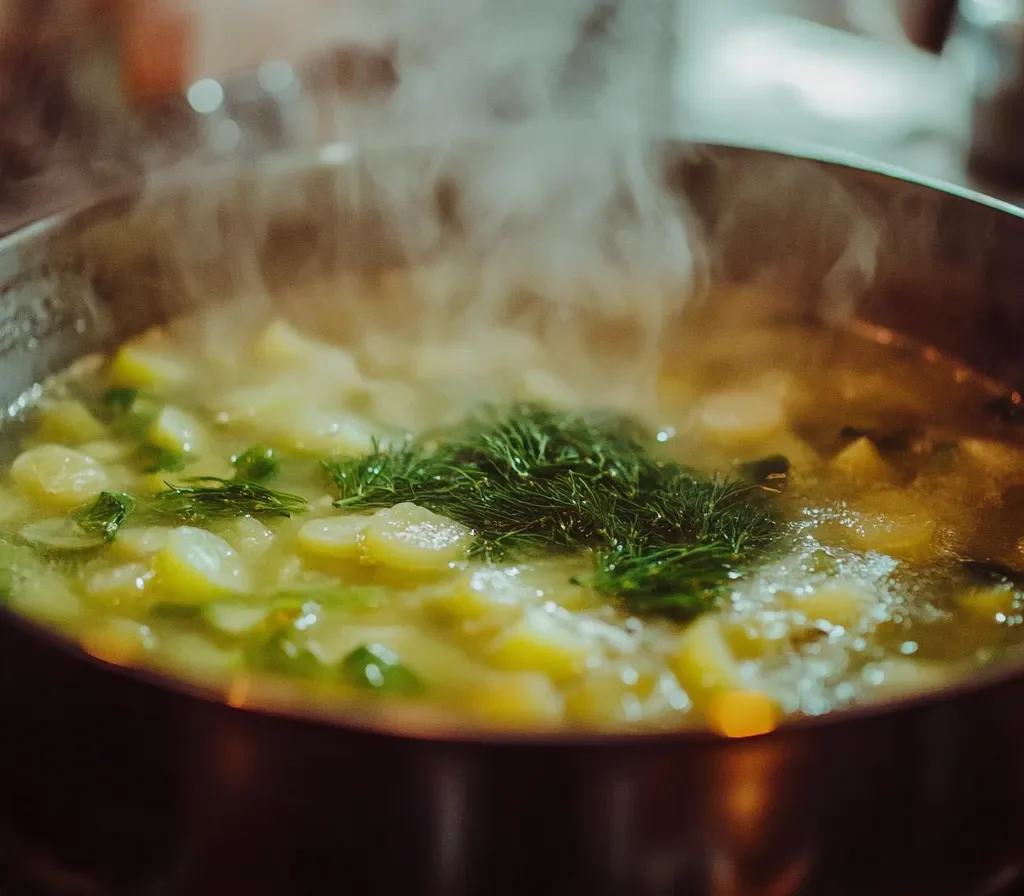 What Was Julia Child’s Favorite Soup? A Deep Dive into Her Love for Vichyssoise 8 A traditional French kitchen preparing Vichyssoise ingredients.