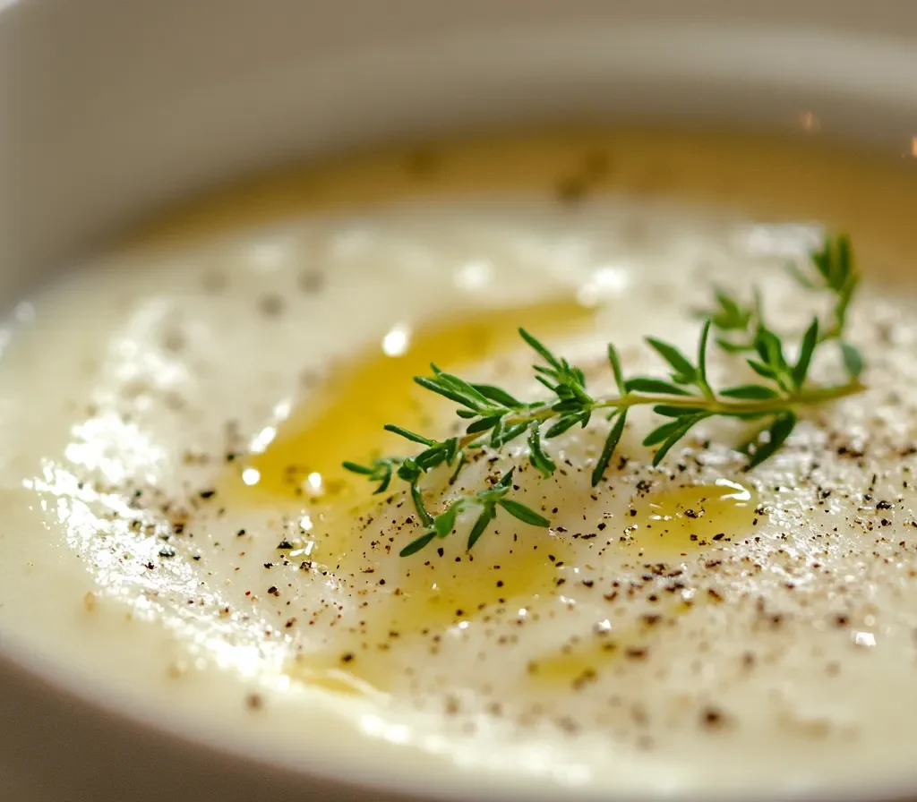 What Was Julia Child’s Favorite Soup? A Deep Dive into Her Love for Vichyssoise 10 A restaurant-style serving of Vichyssoise with elegant plating.