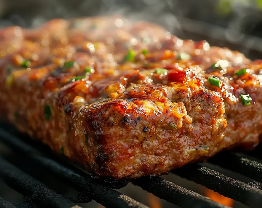 How Long to Smoke a 2-Pound Meatloaf at 225 Degrees? 11 Smoked meatloaf on a pellet grill with smoke rising in the background.