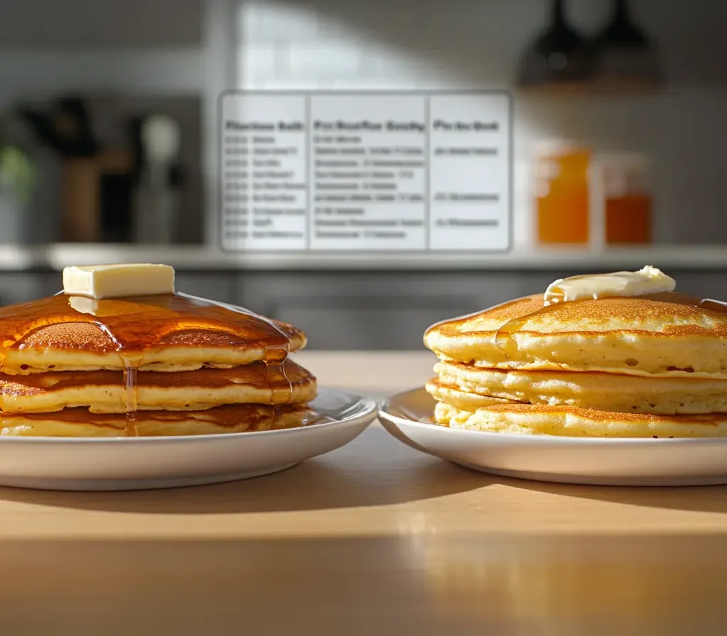 Are Premier Protein Pancakes Good for You? 8 Side-by-side comparison of traditional and Premier Protein pancakes.