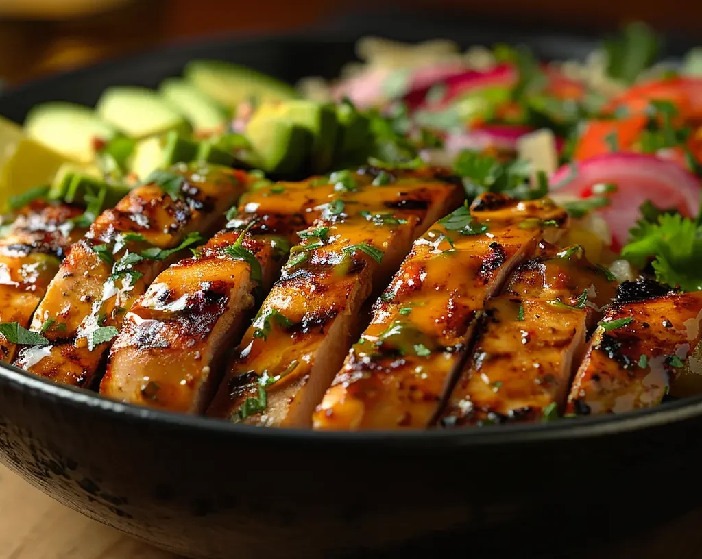 Pollo Loco Salads: A Delicious and Healthy Choice 7 Fresh and vibrant Pollo Loco salad with grilled chicken and avocado.